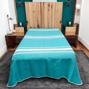Colcha Artesanal  Todo Jade con Natural – Disponible en 4 tamaños