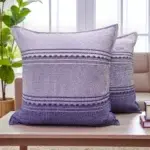 Par de Fundas Artesanales para Cojín – 50 × 50 cm, Tonos Morados