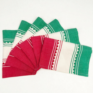 Mantelitos individuales Oaxaqueño por unidades de 4/6/8/10/12 Piezas tricolor – Hecho en Oaxaca