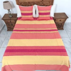 Juego de Colcha Naranja Amarillo