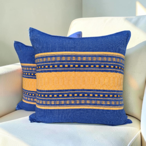 Fundas Cojín Azul con Amarillo