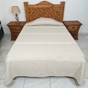 Colcha Artesanal Oaxaqueña Ceniza